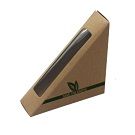 Embalagem Caixa Triangular 123 x 123 x 52 mm. Cart�o, KRAFT com  Janela  Pack 50 Unidades 