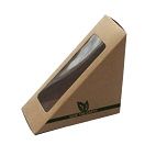 Embalagem Caixa Triangular  123 x 123 x 70 mm. Cart�o, KRAFT com   Janela  Pack 50 Unidades 