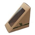 Embalagem Caixa Triangular  123 x 123 x 82 mm. Cart�o, KRAFT com   Janela  Pack 50 Unidades 