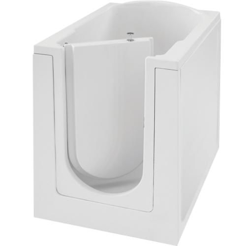 Banheira com assento e porta estanque com acesso frontal