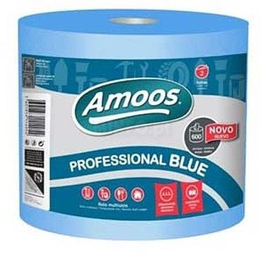 Rolo Mono Multiusos 2 Fls Ammos Profissional Azul 70 Mt P1 Saco 6 Rolos