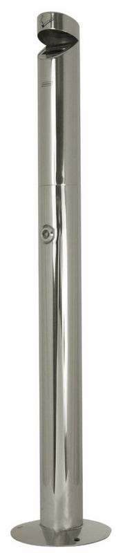 Cinzeiro tubular de a�o inoxid�vel com telhado de protec��o  3.4L. 