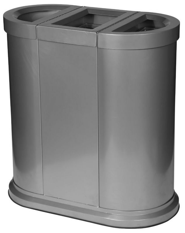 Esta��o TRI selectivo a�o inox com 3 caixas interiores 