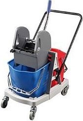 Carro de limpeza Duplo-balde Azul