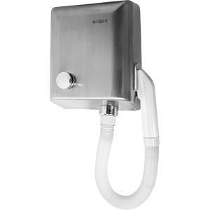 Secador de Cabelo Parede Tipo Mangueira 800W Inox Escovado 