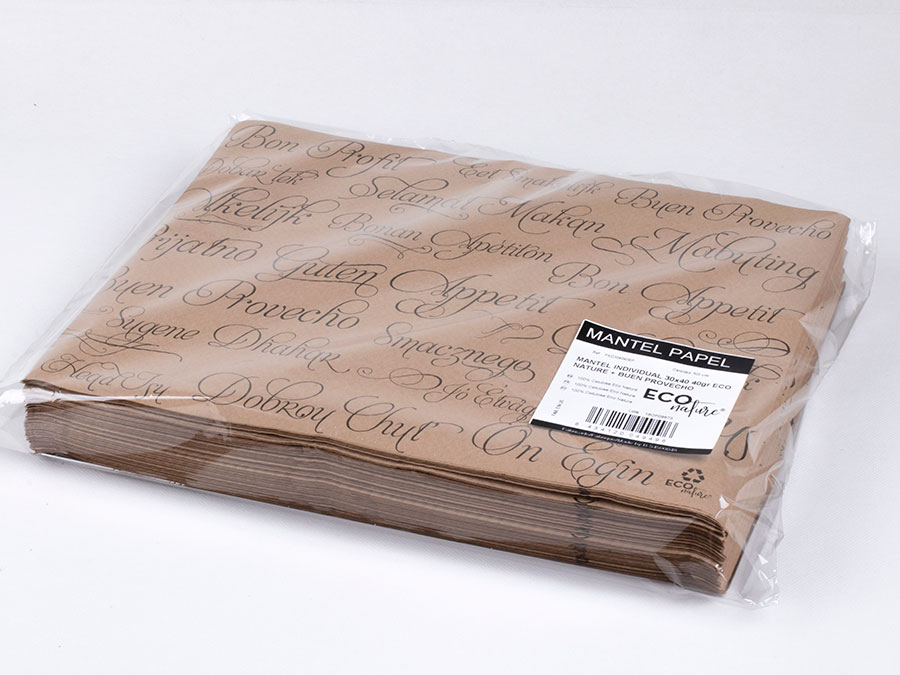 Toalhete Papel  Eco Nature 40Gr 30x40 Cm Deco B Apetite  500 Unidades