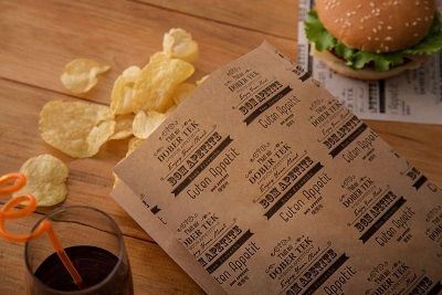 Sacos Kraft Impress�o Bom Apetite (18+6,5)*34 - 45 +20 gr 500 Un