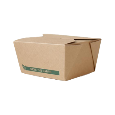 Caixa Cart�o Take Away Kraft  rectangular  Medidas: 125 x 107 x 65 mm. Capacidade � 26 OZ - 750 ml - 50 Unidades