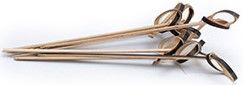 Espetos / La�o /Palito em Bamb� preto com 15 Cm 200 Unidades