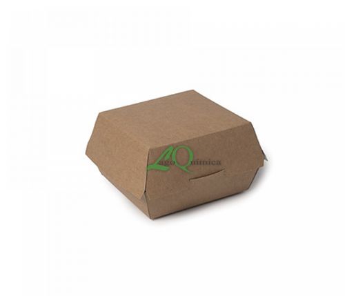 Caixa de Cart�o Hamburguer Kraft 135x125x85mm. 50 Unidades