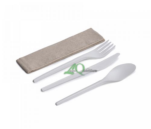 Kit CPLA Garfo Faca + Garffo + Faca  e Guardanapo Refei��o pacote com 50 unidades
