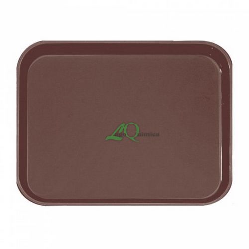 Bandeja Anti Deslizante Rectangular Castanha