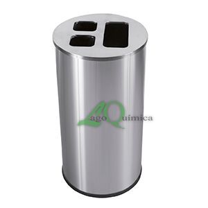 Contentor Triselectivo 60L INOX 