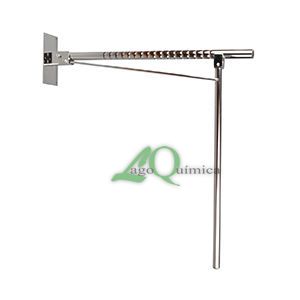  Barra adapt�vel com apoio de ch�o em A�o inox Brilhante