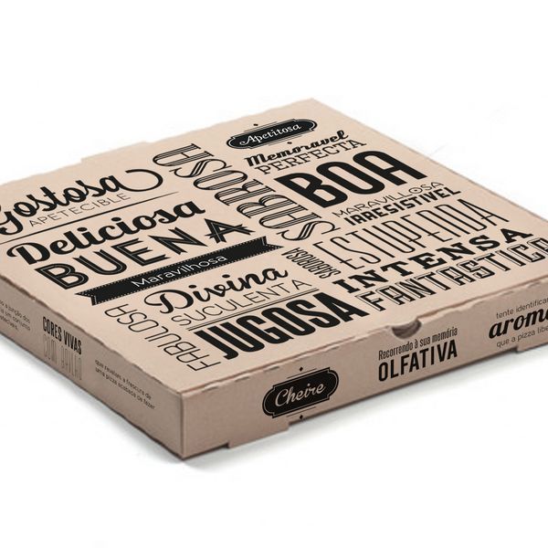 CAIXA PIZZA MICRO-CANELADA KRAFT -41X41 X4.00 CM.(100 UNID.) 