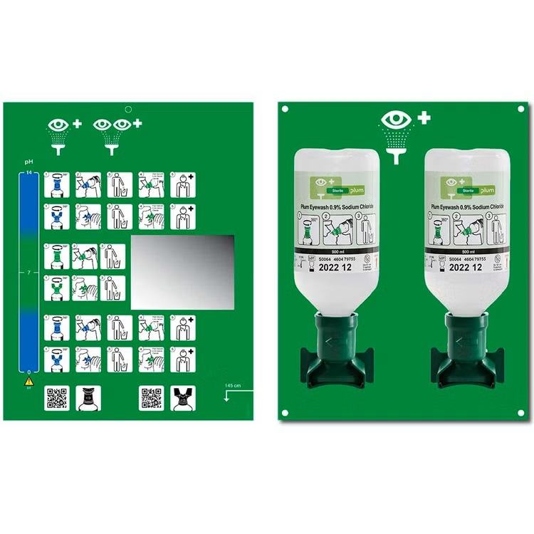 Suporte de parede para 2 garrafas (0,5 l de solu��o salina