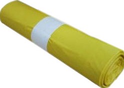 Saco P/Lixo C/Atilho rolo 15 Unidades Amarelo 52x60 30 Lt