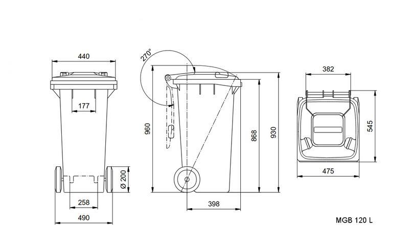 Contentor 120 Laranja S/Pedal