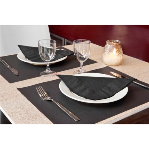 TOALHETES DE MESA 48 G/M2 31x43 CM PRETO CELULOSE 500 UNIDADES