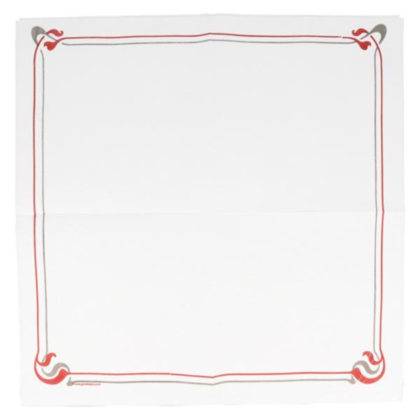 GUARDANAPOS ECOLABEL BORDEAUX & CINZA DOUBLE POINT - MAXIM 18 G/M2 40x40 CM BRANCO TISSUE