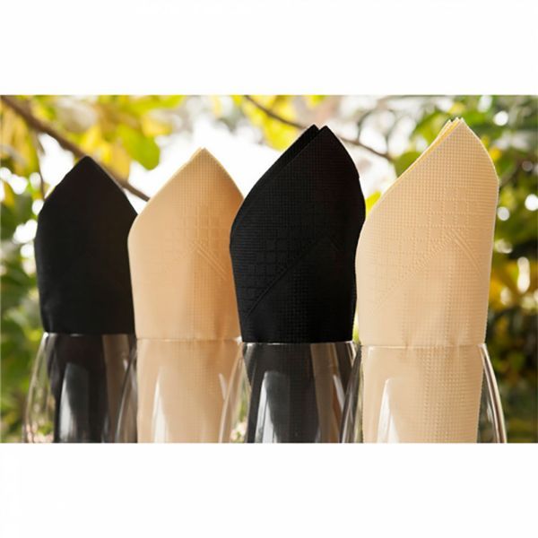 GUARDANAPOS ECOLABEL 4 FOLHAS 'QUATTRO' 21 G/M2 45x45 CM MARFIM TISSUE (750 UNIDADE)