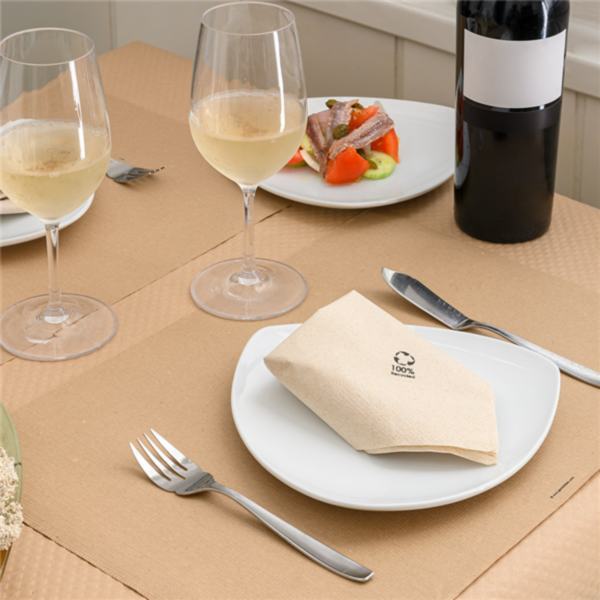 Guardanapo Ponto Ponto Kraft Eco Natur 33X33 - 16 X 100 = 1600 Fls