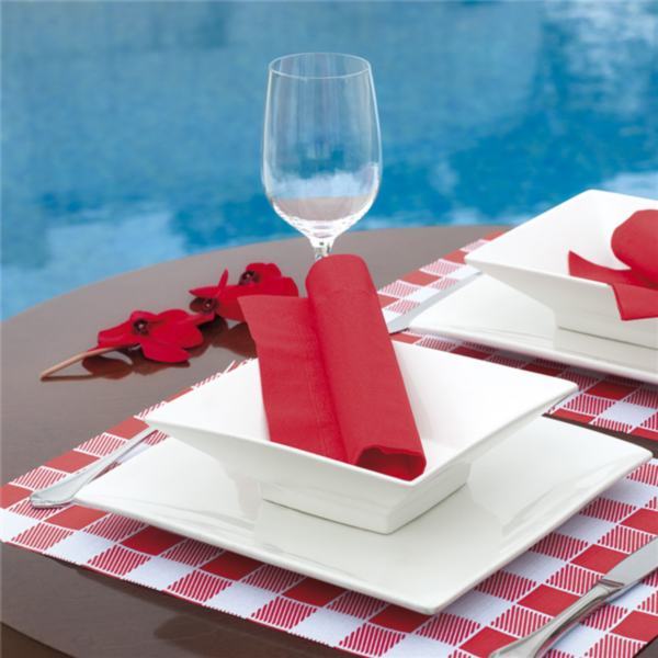 TOALHETES DE MESA VICHY 48 G/M2 31x43 CM BRANCO CELULOSE 500 UNIDADES