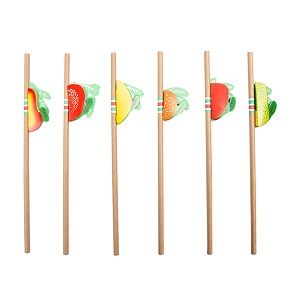 Palhinhas Frutos 0,60 x 23 Cm Natural Kraft 100 Unidades