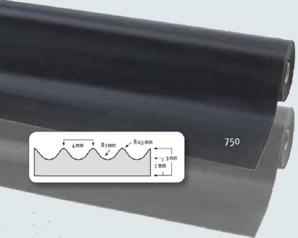 TAPETE DE APOIO E ADERENTE RIB-N-ROLL N-750 � 3mm NOTRAX