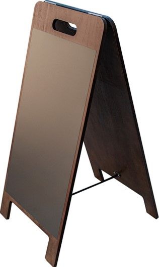 ARD�SIA EM �NGULO 2 LADOS MAGN�TICA 38x45x78 CM PRETO MADEIRA (1 UNIDADE)