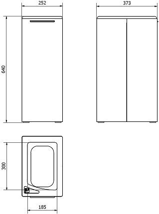 Papeleira modulo met�lico seletivo Inox