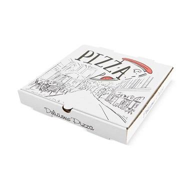 CAIXA PIZZA MICRO-CANELADA  - 30X30 X4.00 CM.(100 UNID.)