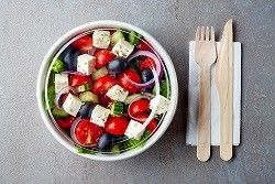 Saladeira  + Tampa Pet 1300 ML NATURAL KRAFT  Mang 25  Unidades