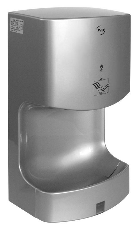 Secador de m�os Airwave autom�tico em cor prateado e secagem ultra-r�pida.