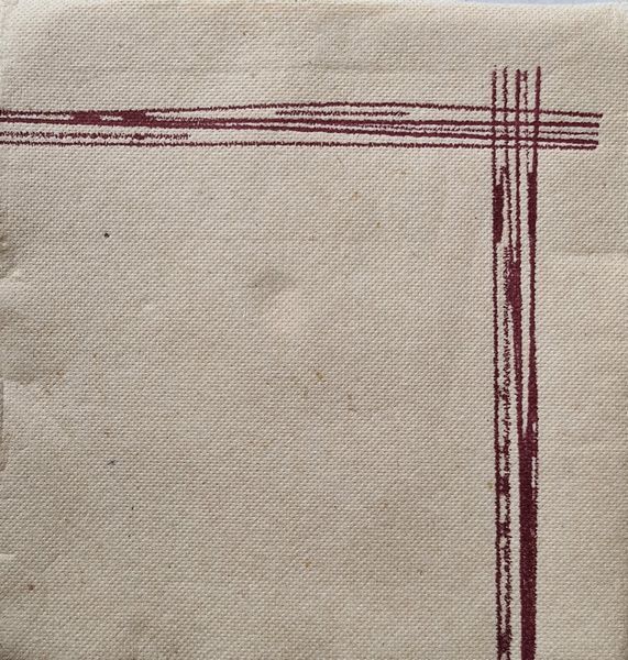 Guardanapo Ponta / Ponta  40x40 CM. Natural Dec. Bordeaux 1200 UN