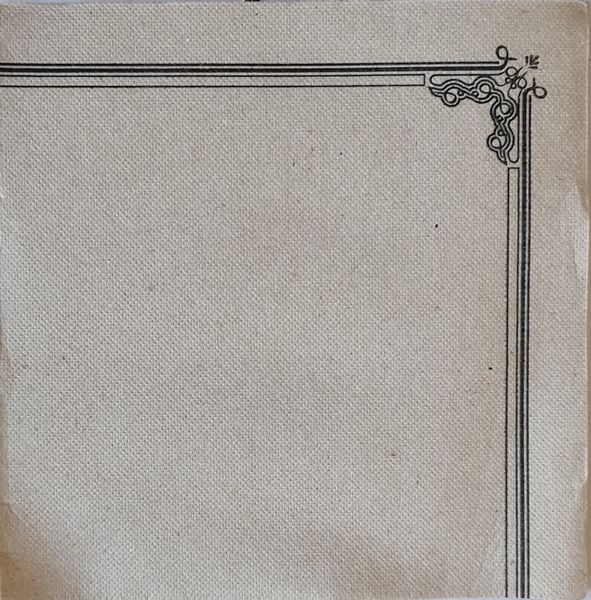 Guardanapo Ponta / Ponta  40x40 CM. Natural Dec. Bordeaux 1200 UN